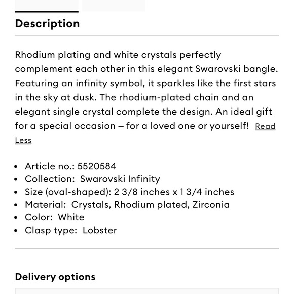 Swarovski Infinity Bangle - Picture 8 of 8